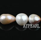 Pearl Beads, Three Color, 12*16mm natural baroque, Sold per 15.7-inch strand,12*16mm