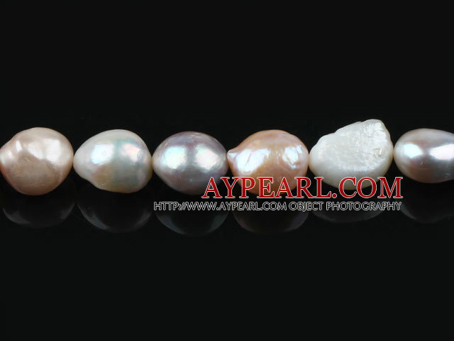 Pearl Beads, Three Color, 12*16mm natural baroque, Sold per 15.7-inch strand