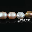 Pearl Beads, Three Color, 11-12mm natural baroque, 15-inch strand,11-12mm