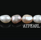 Pearl Beads, Three Color, 10-11mm natural baroque, 14.6-inch strand,10-11mm