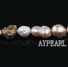 Pearl Beads, Mixed Color, 9-10mm heterotypic, 15.4-inch strand,9-10mm