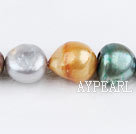 Pearl Beads, Mixed Color, 12-16mm dyed heterotypic, 15.7-inch strand