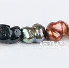 Pearl Beads, Mixed Color, 12-16mm dyed heterotypic, 15.7-inch strand,12-16mm