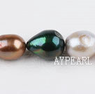 Pearl Beads, Mixed Color, 12-16mm dyed, 15.6-inch strand,12-16mm