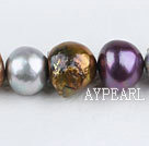 Pearl Beads, Mixed Color, 10-16mm dyed, 15.7-inch strand,10-16mm