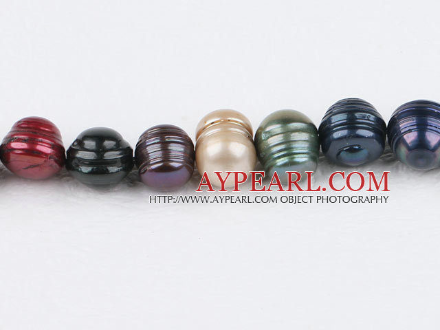 Pearl Beads, Mixed Color, 10-16mm dyed screwed, 15.7-inch strand