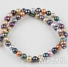 Pearl Beads, Mixed Color, 7-8mm dyed, 15.4-inch strand