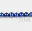 Pearl Beads, Sapphire Blue, 8-9mm dyed, 14.4-inch strand