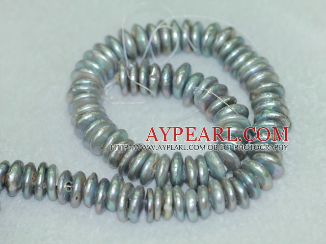 Coin shape freshwater pearl overlapping beads