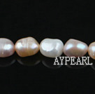 Pearl Beads, Three Color, 8-9mm natural baroque, Sold per 14.8-inch strand,8-9mm