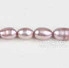 Pearl Beads, Violet, 8-9mm dyed baroque, Sold per 14.8-inch strand