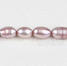 Pearl Beads, Violet, 8-9mm dyed baroque, Sold per 14.8-inch strand,8-9mm