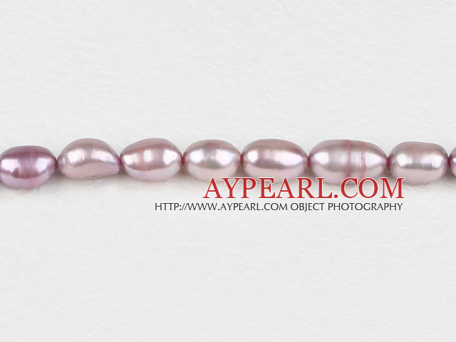 Pearl Beads, Violet, 8-9mm dyed baroque, Sold per 14.8-inch strand