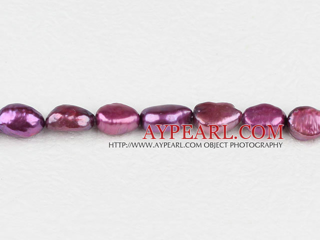 Pearl Beads, Purplish Red, 8-9mm dyed baroque, Sold per 14.8-inch strand