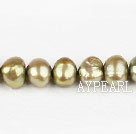 Pearl Beads, Yellowish Brown, 8-9mm dyed double side flashing, Sold per 14.57-inch strand,8-9mm