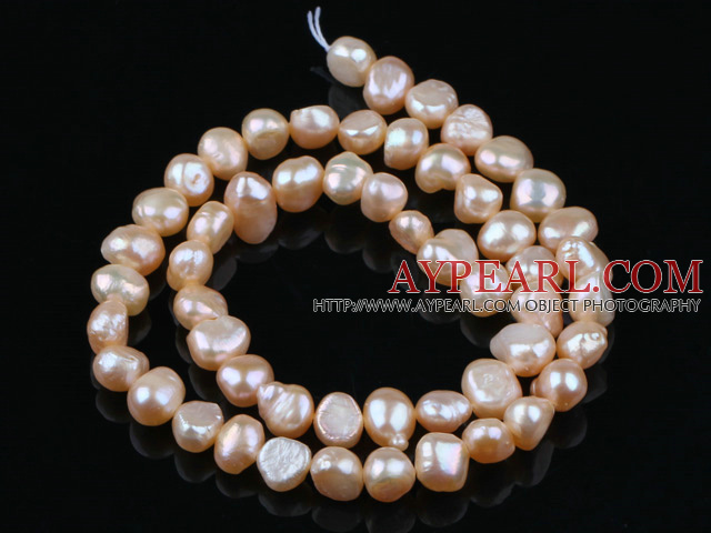 Pearl Beads, Pink, 6-7mm natural potato shape, Sold per 14.2-inch strand