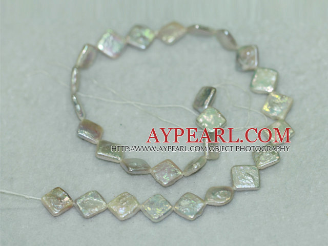 Freshwater pearl beads, yellow, 5*12mm diagonal square. Sold per 14.8-inch strand.