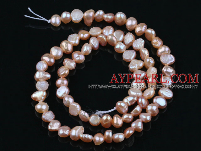 Pearl Beads, Pink, 3-4mm natural, potato shape, Sold per 14.2-inch strand