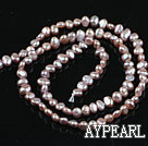 Pearl Beads, Purple, 3-4mm natural, potato shape, Sold per 14.2-inch strand