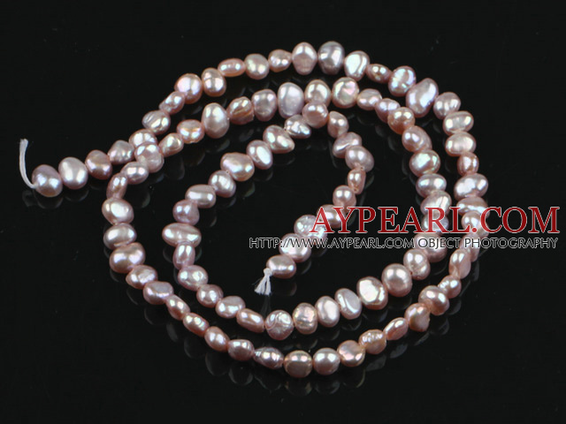 Pearl Beads, Purple, 3-4mm natural, potato shape, Sold per 14.2-inch strand