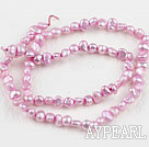 Pearl Beads, Light Purple, 3-4mm dyed, potato shape, Sold per 14.2-inch strand
