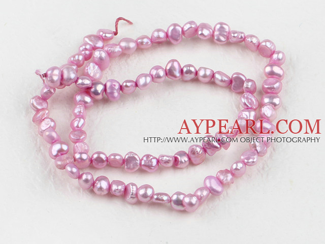 Pearl Beads, Light Purple, 3-4mm dyed, potato shape, Sold per 14.2-inch strand