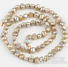 Pearl Beads, Sand Color, 3-4mm dyed, potato shape, Sold per 14.2-inch strand