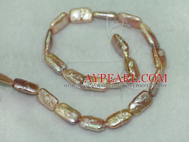 Biwa freshwater pearl beads,purple,  5*14*20mm rectangle. Sold per 15-inch strand.