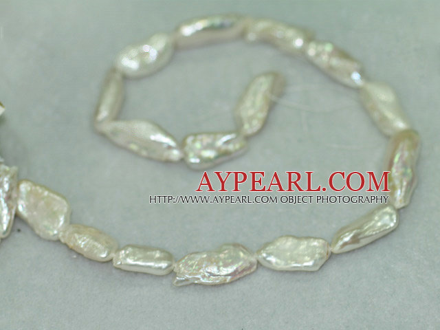 Biwa freshwater pearl  beads, 5*14*20mm vertical-drilled keshi. Sold per 15-inch strand.