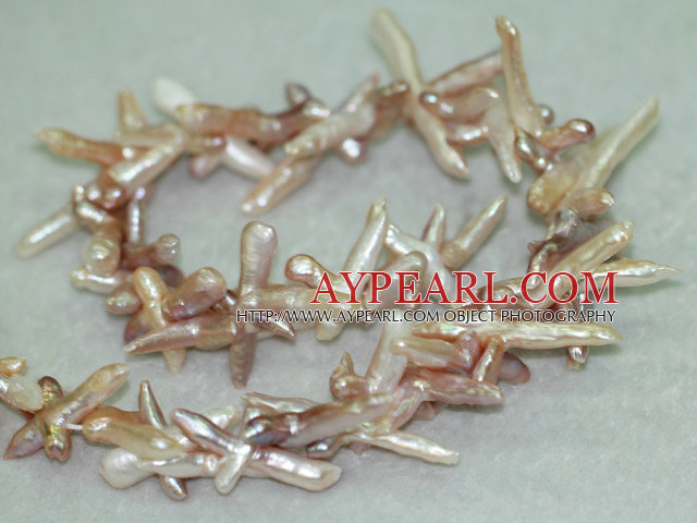Freshwater pearl beads, light purple,5*20*35mm diagonally-drilled cross. Sold per 14-inch strand.