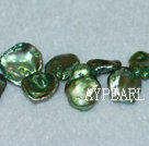 Freshwater pearl beads, 5*11*13mm top-drilled keshi. Sold per 15-inch strand.