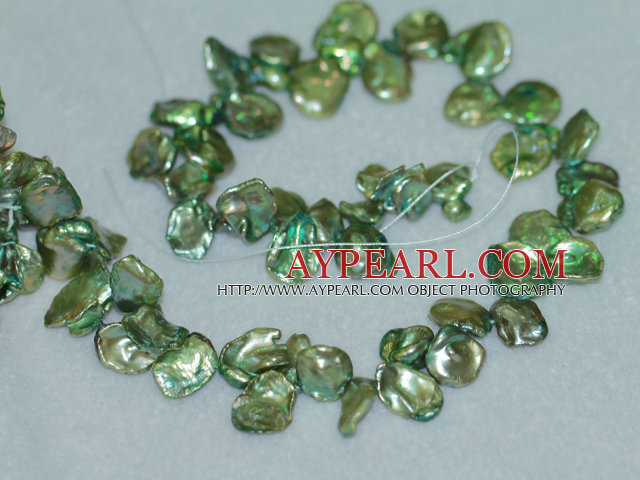 Freshwater pearl beads, 5*11*13mm top-drilled keshi. Sold per 15-inch strand.