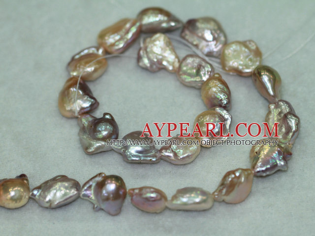 Nucleated freshwater pearl beads, purple, 5*10*17mm keshi. Sold per 15.7-inch stran.