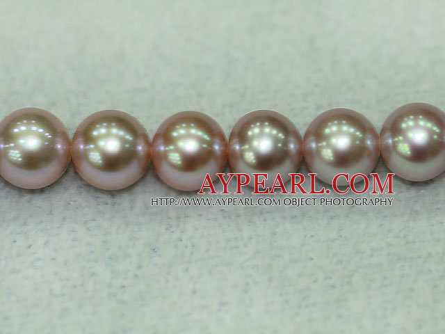 Freshwater pearl beads, purple, 8-9mm round. AA grade. Sold per 15.7-inch strand