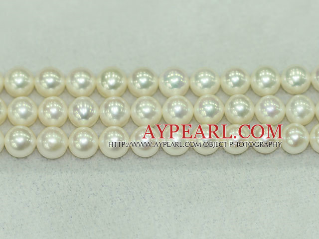 Freshwater pearl beads, purple, 9-10mm round. AA grade. Sold per 15.7-inch strand.