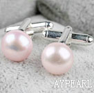 11.5-12mm Dyed Pink Freshwater Pearl Cufflinks