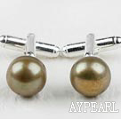 11.5-12mm Bronze Color Freshwater Pearl Cufflinks