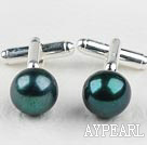 11.5-12mm Peacock Color Freshwater Pearl Cufflinks
