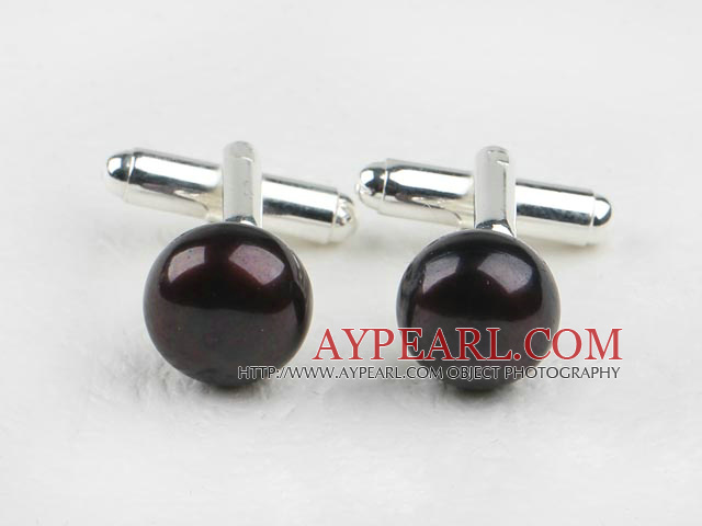 11.5-12mm Black Freshwater Pearl Cufflinks
