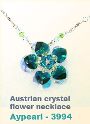 crystal flower necklace