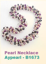 pearl rock crystal necklace