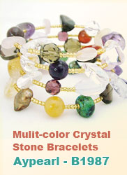seven colors crystal stone bracelets