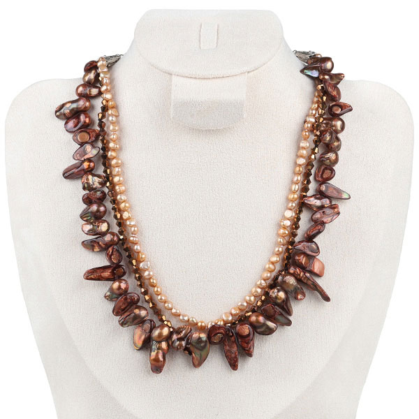 Alien pearl crystal necklace
