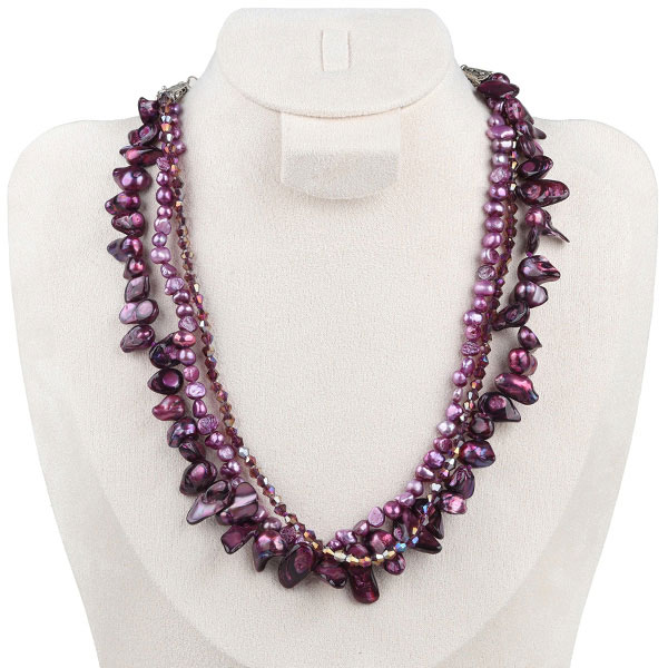 Alien pearl crystal necklace