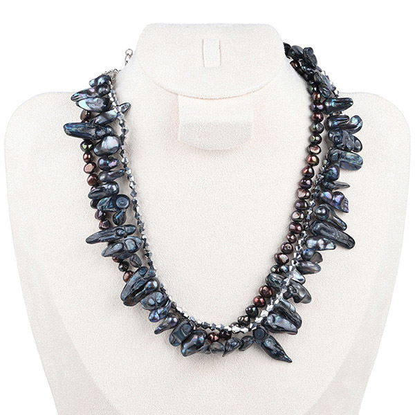 Alien pearl crystal necklace