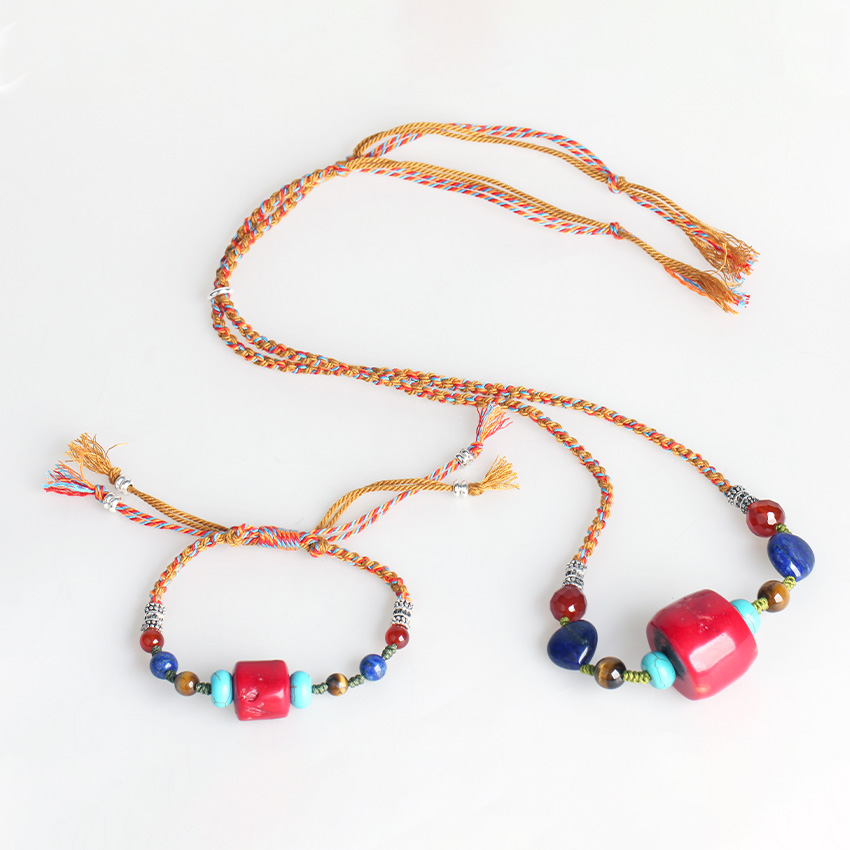 Pine stone coral necklace