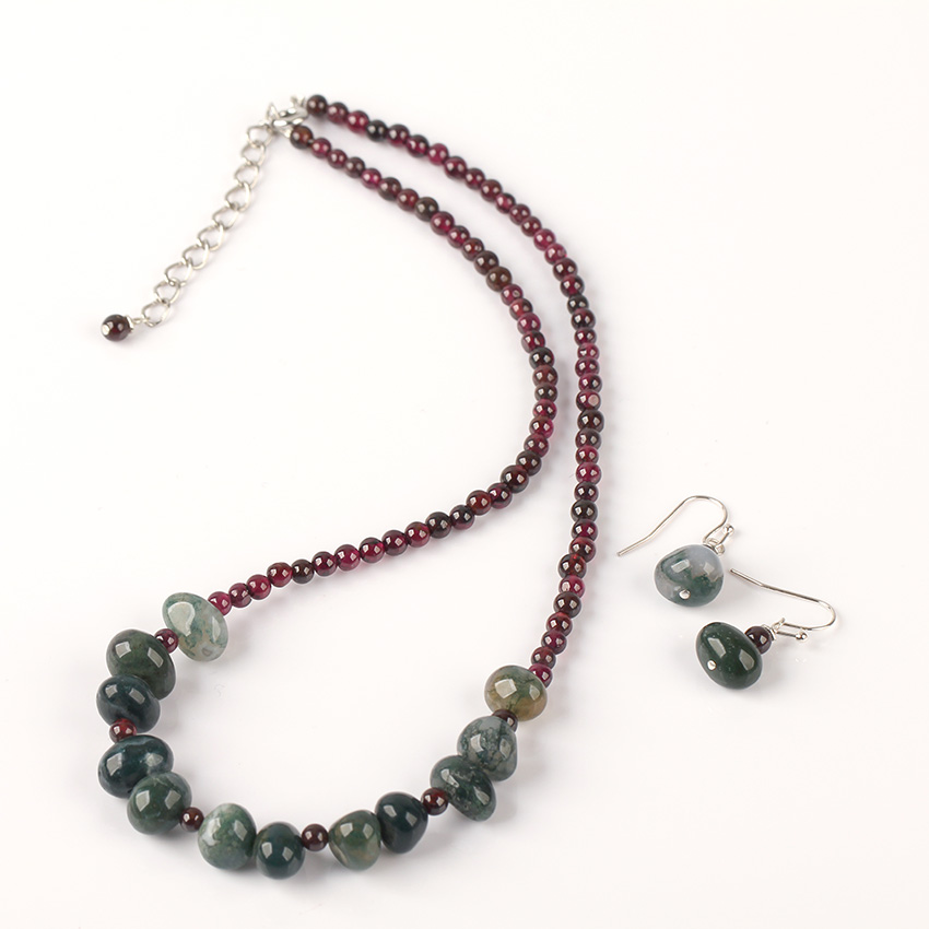 Garnet agate popular necklace