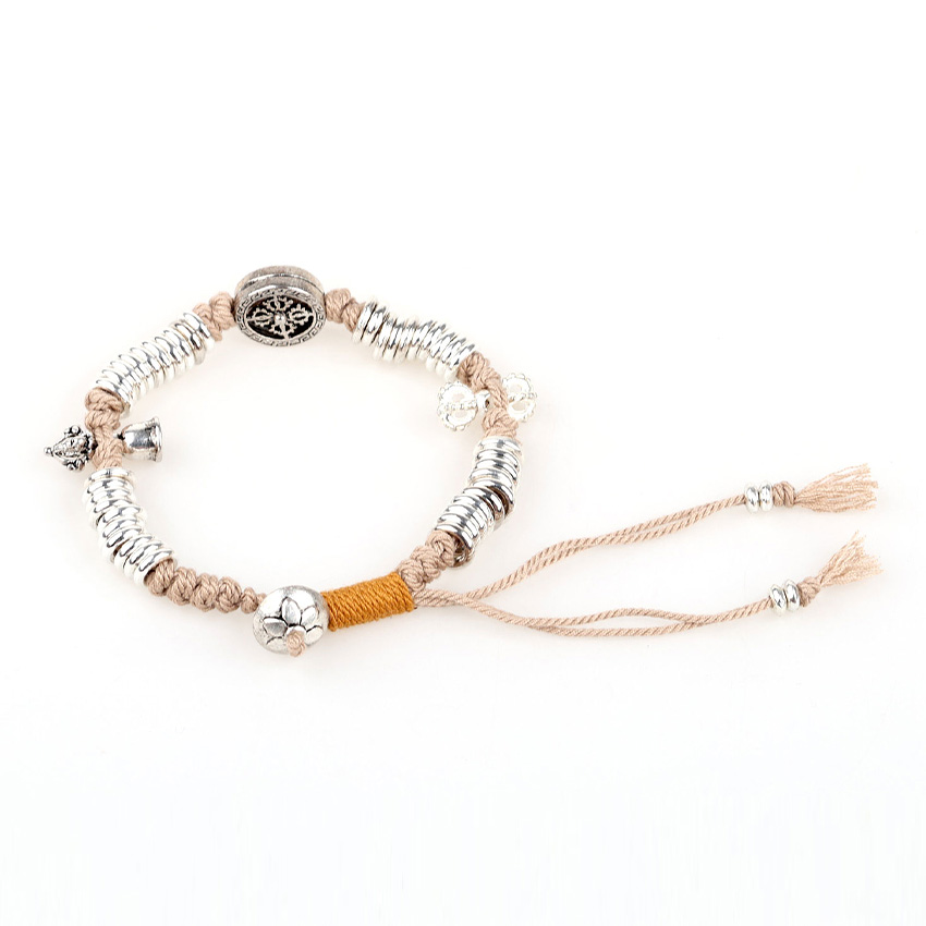 Tibetan Silver Fashion Rope Bracelet