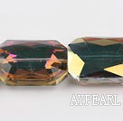 manmade crystal beads,12*24*33mm rectangle,accompany with russetish color ,sold per 12.99inch strand